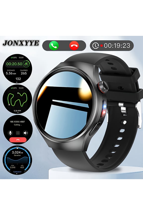 2025 New Men's & Women's Smartwatch 5, gesture recognition, SOS breathing light, GPS, compass, smart island, 1.53-inch HD touch screen, wireless call, AI voice, 100+ sports modes, ideal gift