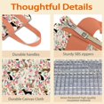 thumbnail image 4 of Chihuahua and Flower Florals Insulated Lunch Bag for Women & Adults,Large Portable Soft Cooler Lunch Bag,Thermal Food Storage Tote with Pearl Cotton,8.66L,8.75x5.75x9.5 Inch, 4 of 6