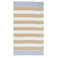 thumbnail image 3 of Swan Comfort 100% Cotton Pestemal Turkish Bath & Beach Towel, 39" x 70" - Brown - Navy Blue, 3 of 6