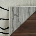 thumbnail image 3 of 7' X 10' Cream and Black Abstract Distressed Area Rug, 3 of 11
