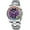 Silver purple, variant on Women Colorful Diamond Watches Chronograph Rotatable Bezel Mineral Glass Luminous Watch Stainless Steel Waterproof Date Analog Quartz Watch Fashion Business Dress Wristwatch