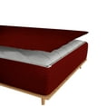 thumbnail image 3 of Zipper Fitted Sheet, (Twin Size 39x75) 8 Inch Deep Pocket, 100% Egyptian Cotton, 800 TC, Stripe Burgundy., 3 of 7