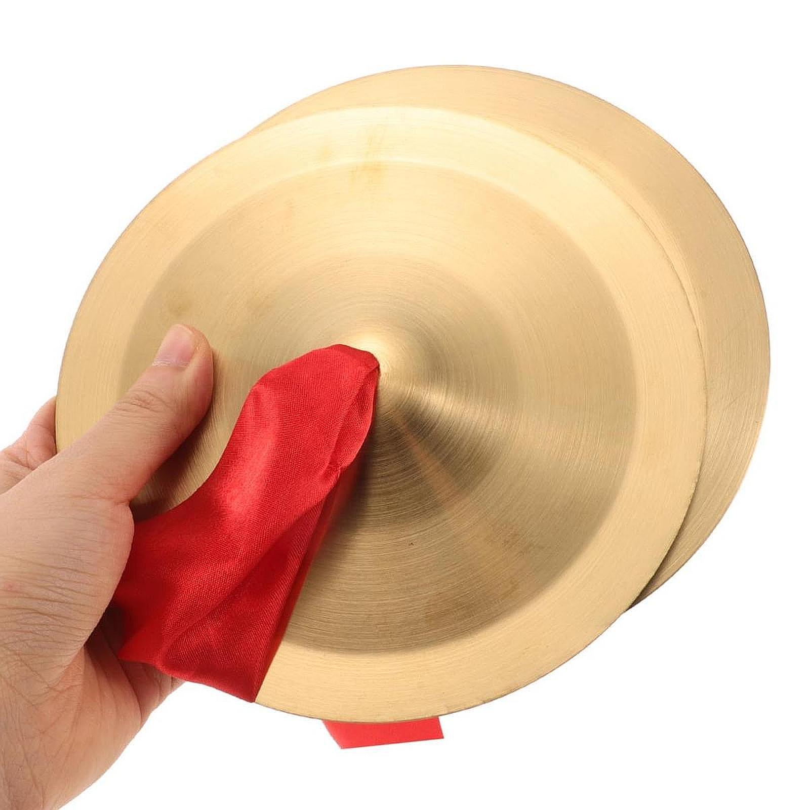 2 Pieces Hand Cymbals Percussion Instrument Finger Cymbals Sturdy Copper Material for Children School Drum Corp Teaching
