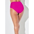 thumbnail image 2 of Swimsuits for All Women's Side Knot Drape Overlay High Waist Swim Brief, 2 of 3