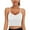White, variant on Sociala Women's Cropped V Neck Sport Camis With Removable cups Stretch Strappy Tank Tops