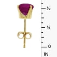thumbnail image 3 of 5 mm Natural Round Ruby Stud Earrings Set in 14k Yellow Gold, 3 of 4