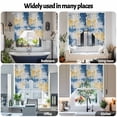 thumbnail image 6 of Abstract Mottled Texture Swag Curtain Valance for Windows, Retro Blue Yellow Gradient Window Treatments Short Swag Topper for Kitchen Windows Bathroom Bedroom, 28"x36", 6 of 8