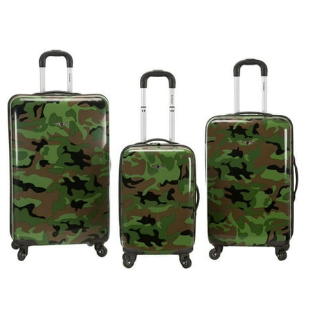 Rockland Safari 3-Piece Camouflage Hardside Upright Luggage Set by Fox ...