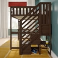 thumbnail image 6 of Classic Full High Loft + Desk + Staircase, Walnut, 6 of 14