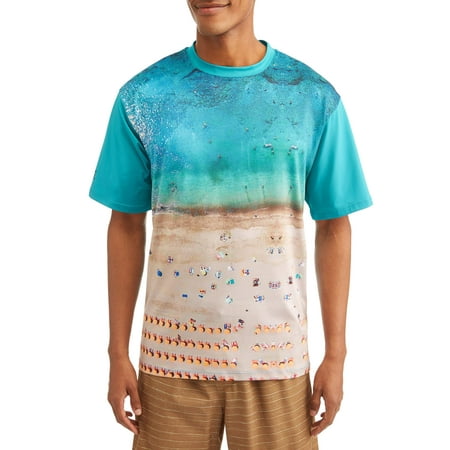 Cole Men's Printed Short Sleeve Swim Rash Guards