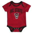 thumbnail image 2 of Newborn & Infant Outerstuff NC State Wolfpack Three-Pack All Day Play Bodysuit Set, 2 of 4