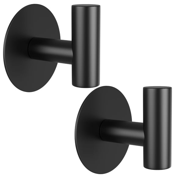 Powan Self-Adhesive Coat Hooks, Stainless Steel Heavy Duty Wall Hooks, Towel Hooks for Hanging Robes, Aprons, Coats and Hats in Bathrooms,Kitchens and Hotels