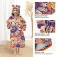 thumbnail image 4 of BZSMCE Wearable Blanket Hoodie Fashion Love Blooms Home Wear, 4 of 7