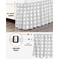 thumbnail image 3 of Grey Buffalo Striped Wrap Around Bed Skirts for California King Bed 16" Drop,Bed Skirt with Adjustable Elastic Belt Dust Ruffle Bed Valance for Bedroom Hotel Love Heart Checkered Bed Frame Cover, 3 of 7