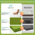 thumbnail image 3 of idee-home Outdoor Chair Cushions Set of 2, Thick 17" x 17" x 3" Patio Chair Cushions for Outdoor Furniture Waterproof with Ties, Outdoor Seat Cushion, Patio Chair Pads Dining Chair Green, 3 of 8