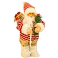 thumbnail image 2 of Xihbxyly Muñeco de Papá Noel Navideño, Juguete de Papá Noel Cantor, Función de Música Eléctrica, Decoración Festiva para Fiestas En Casa, Decoración Navideña para Interiores y Exteriores, Empaque de, 2 of 7