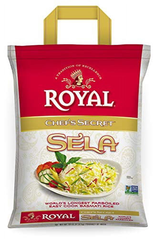 Royal Chefs Secret Parboiled Sella Extra Long Basmati Rice, 10 lb
