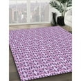 thumbnail image 2 of Ahgly Company Indoor Square Patterned Orchid Purple Area Rugs, 7' Square, 2 of 6