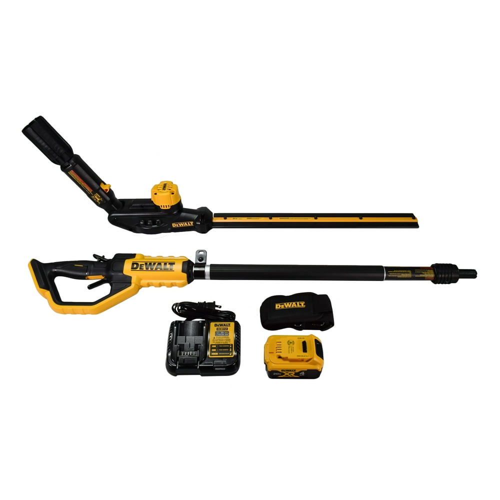 Dewalt 20V LiIon Cordless Pole Hedge Trimmer Kit with Shoulder Strap