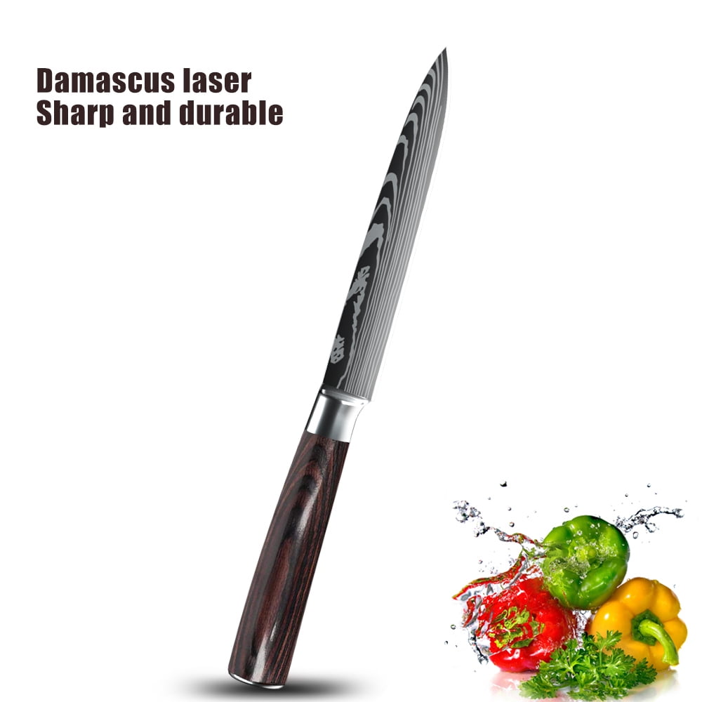 DFITO Kitchen Chef Knife with Blade Cover, 5 Inch Knives 7CR17