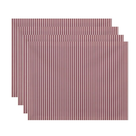 

Simply Daisy 18 x 14 inch Ticking Stripe Placemat (set of 4) Purple