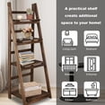 thumbnail image 6 of 4-Tier Ladder Shelf Wall Ladder Bookshelf Bookcase Furniture Storage Rack Shelves, 6 of 8