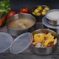 thumbnail image 2 of Sellado Tazones Recipiente Alimentos Acero Inoxidable Con Tapa para Exteriores (tapa Transparente), 2 of 9