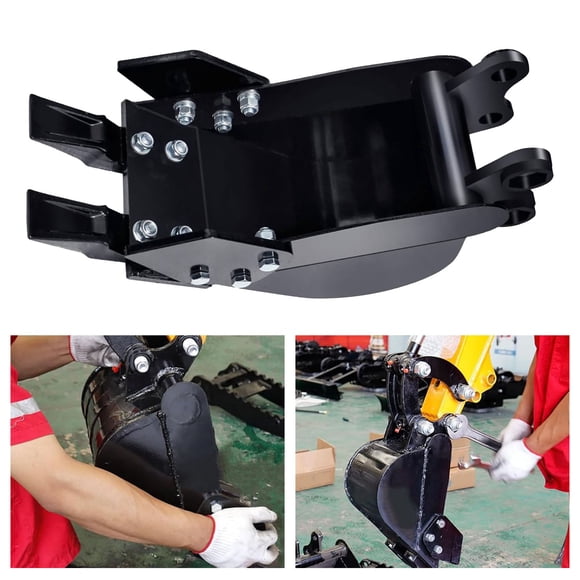 Digger Bucket, Water Proof Small Excavator Bucket Easy To Install Alloy Steel with 2 Front Blade for River Dredging