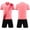 Pink, variant on Edvintorg Boys Soccer Jersey Set 2 Piece School Short Sleeve Tops and Boyshorts for Sports Meeting Boys Football Outfits Size 4-13