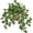 Dark Green-gold Pot, variant on Plants Indoor Fake Potted Silk Plants Faux Watermelon Peperomia Draping Plant for Home Office Bathroom Shelf Cabinet Tabletop Decoration(Green - 1 Pack)