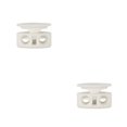 thumbnail image 2 of Guardurnaity 100 piezas Tapón de plástico Ropa Cordón Cordón Cerradura Agujero doble Toggle Cordón Paracord Blanco 1.551.05 Blanco 14 1.55*1.05 2piezas, 2 of 6
