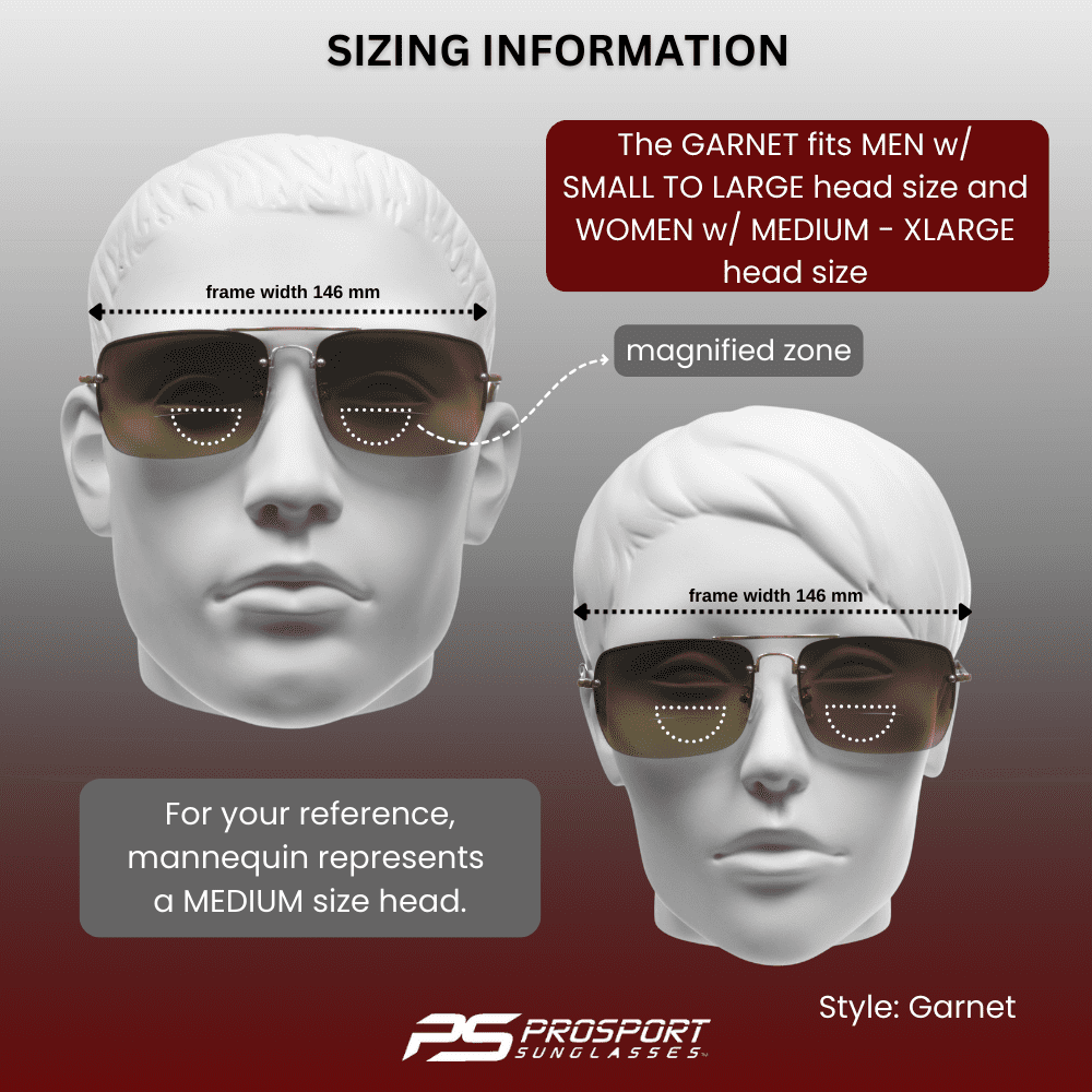 proSPORT Bifocal Aviator Reading Sunglass Reader Men Women Gradient Brown Lens