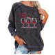 thumbnail image 2 of Pntutb Tops de mujer Impreso Media cremallera Fuzzy Fleece Neck Sudadera de manga larga Pullover tops Blusa Navidad Casual Suéter Camisas Tee Blusa Pntutb Pntutb-7177, 2 of 5