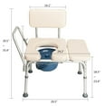 thumbnail image 6 of Ktaxon Commode Chair Bath Chair Multifunctional Aluminum Elder People Disabled People Pregnant Women White, 6 of 6