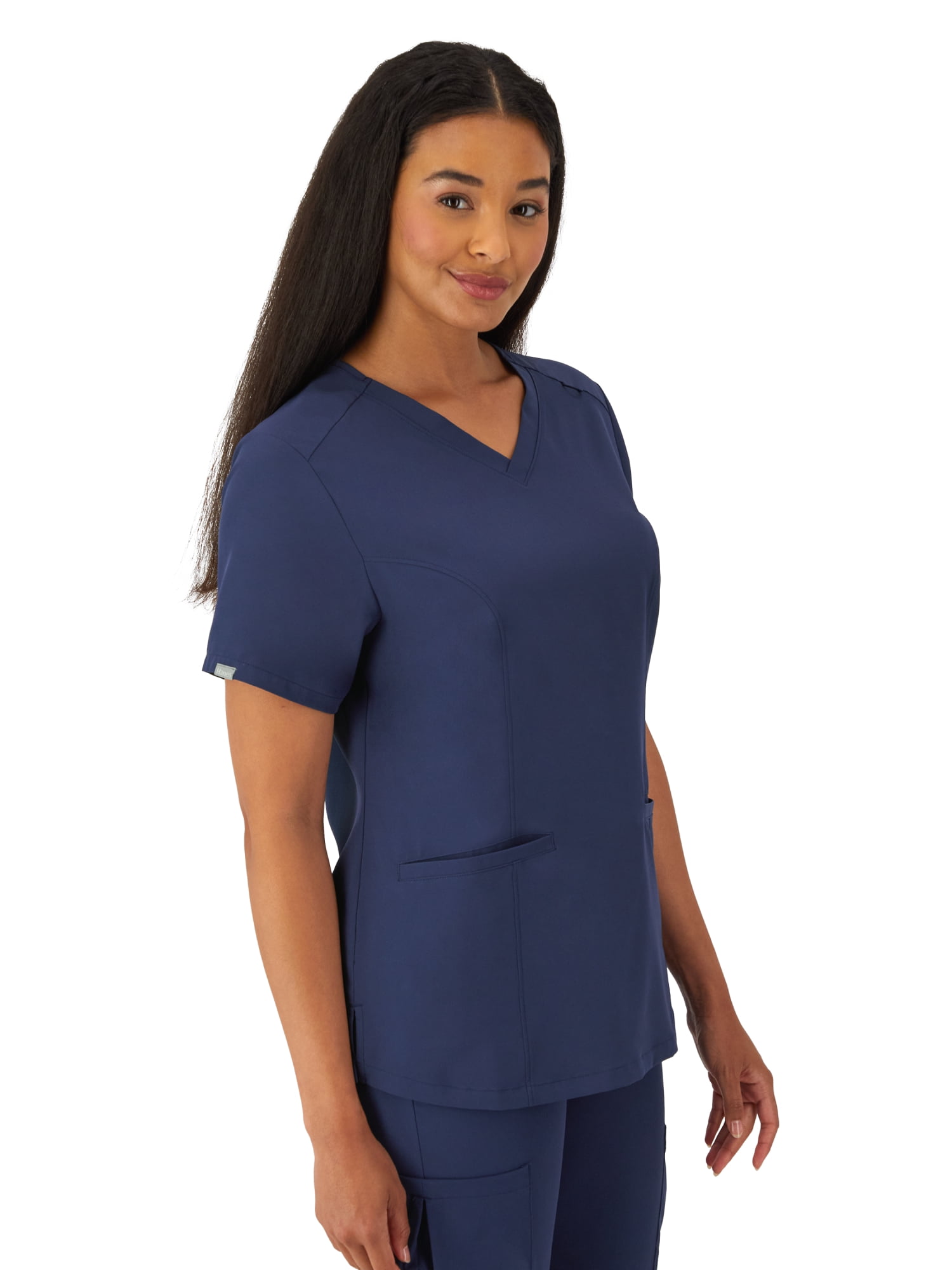 Hanes Womens Scrubs V-Neck Scrub Top, Comfort Fit, 2 Pockets, Sizes XS-3XL