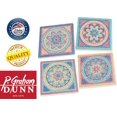 thumbnail image 4 of Mosaic Floral Glasstile Look 4 Piece Square Ceramic Coaster Set, 4 of 6