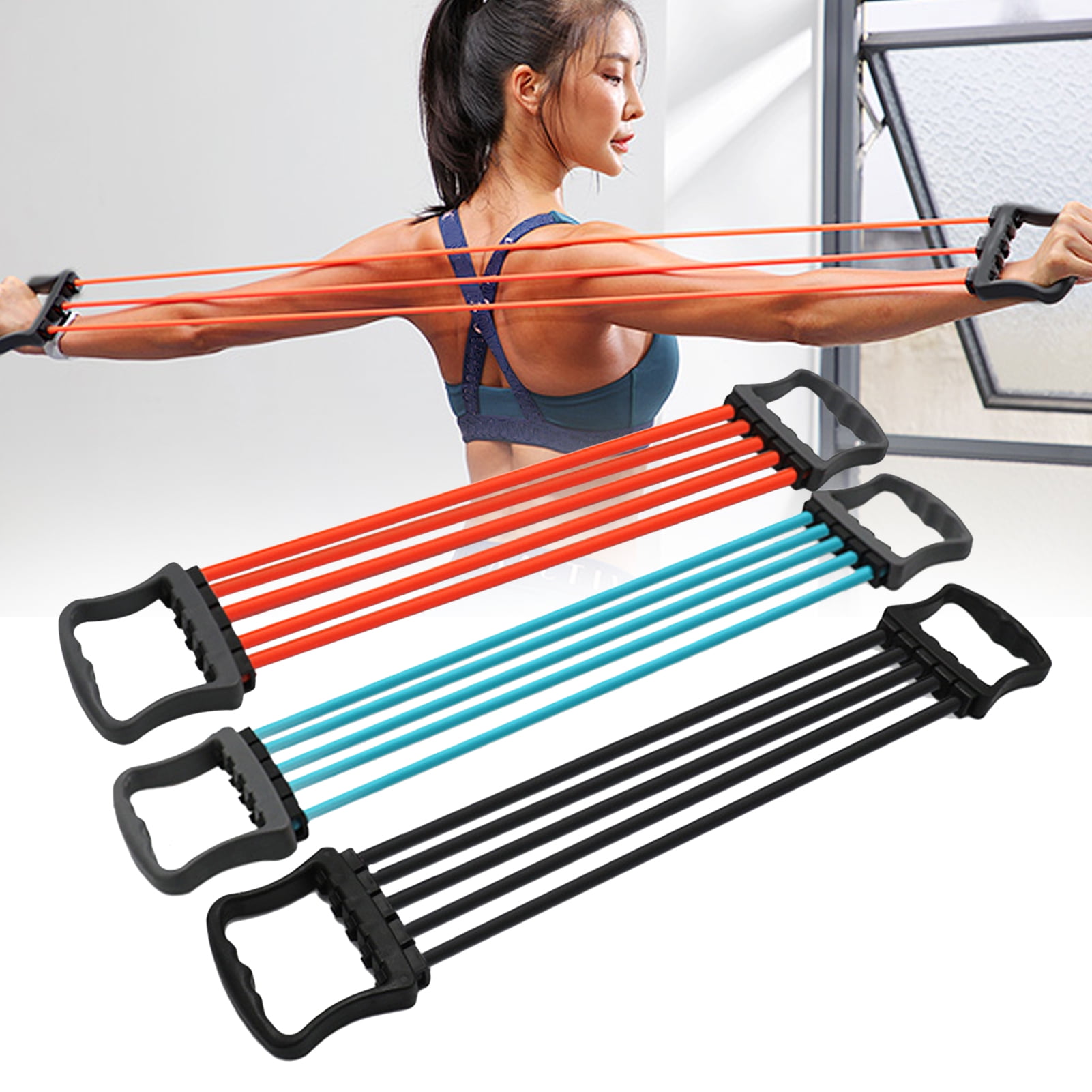 New Muscle Stretcher Spring Chest Expander Exercise Training Home Gym Pull Up 1X 