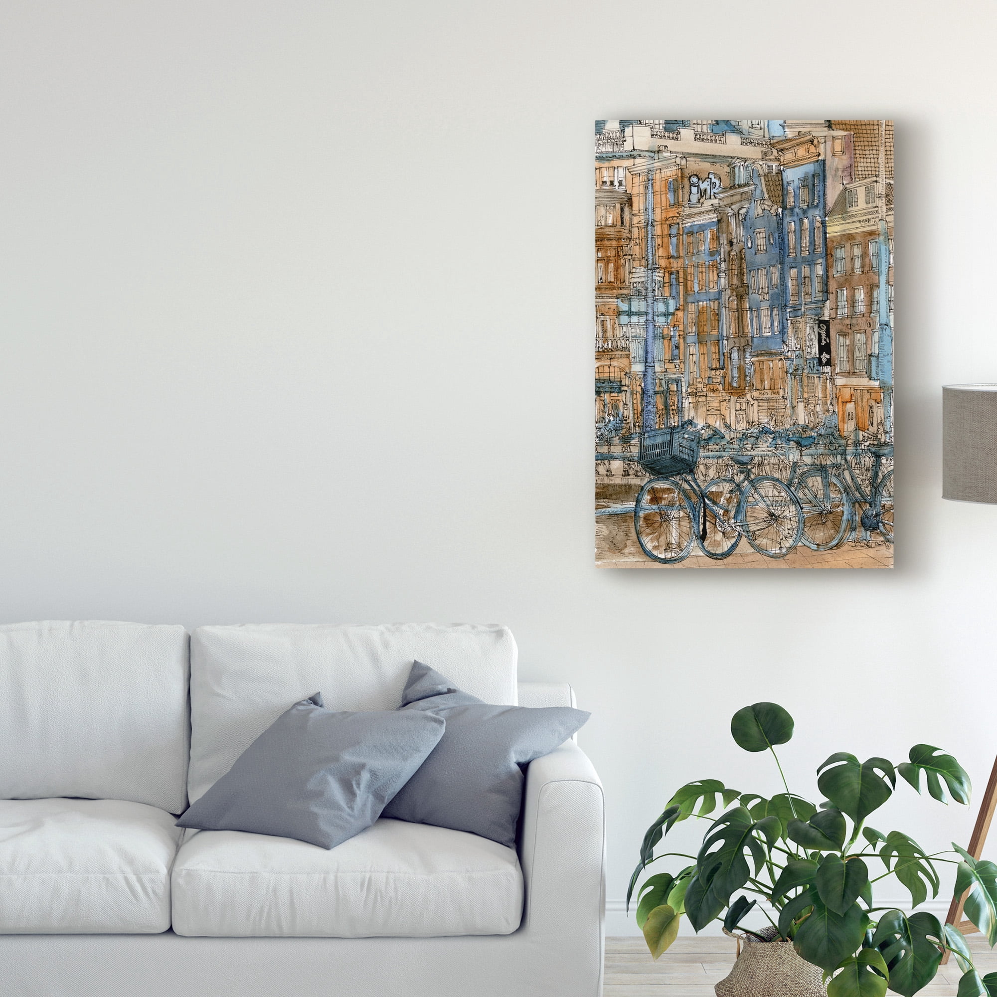 Trademark Fine Art 'City Scene I' Canvas Art by Melissa Wang