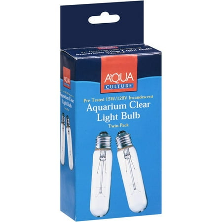 Aqua Culture Aquarium Clear Light Bulb, 2ct