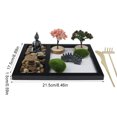 thumbnail image 4 of Bewildely Jardín de meditación con múltiples accesorios, jardín de escritorio en miniatura con bandeja cuadrada para sala de estar, oficina, Hotel, Artesanía Bewildely HA016993-00, 4 of 6