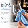 thumbnail image 6 of Tutuviw Microfiber Glass Cleaning Cloths 12*16 inches Microfiber Cloth Streak Free Lint Free Quickly Clean Windows, Windshields, Mirrors, and Stainless Steel- 5 Pack(Blue), 6 of 6