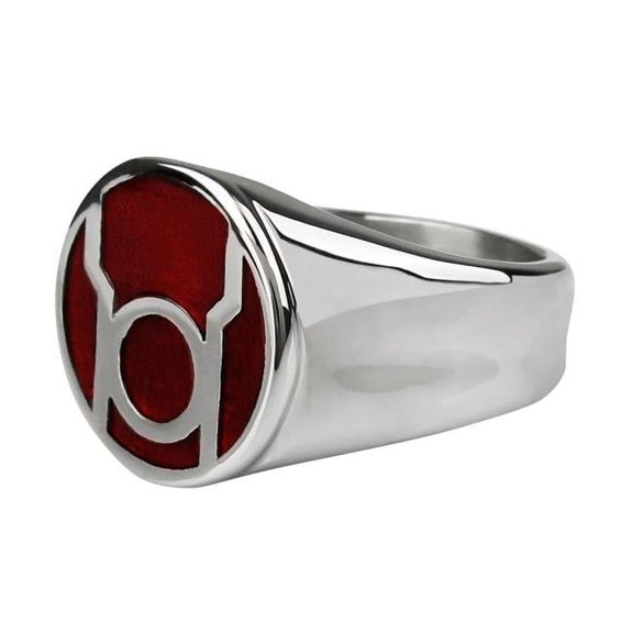 DC Comics Red Lantern Corps Rage Stainless Steel Ring | 12