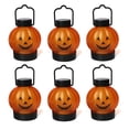 thumbnail image 2 of 6PCS Pumpkin Lantern with Hanging Handle and Stable Base Halloween Decoration Light for Bars Celebration Banquets, 2 of 7