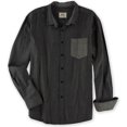 thumbnail image 1 of Ecko Unltd. Camisa tejida con botones Ls para hombre, negra, grande, 1 of 1