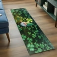 thumbnail image 4 of St. Patrick's Day Washable Area Rug&nbsp;2x6ft Dreamy Smiling Gnome Spring Shiny Green Lucky Shamrocks Soft Rectangle&nbsp;Rugs for Living Room, Non Slip Carpet for Bedroom&nbsp;Entryway Dining Room, 4 of 9