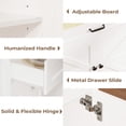 thumbnail image 6 of IRONCK 31.5" Rolling Kitchen Island Cart with Drop Leaf, Drawer, Adjustable Storage Cabinet, Spice Rack and Towel Holder, 6 of 8