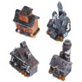 thumbnail image 2 of Halloween Resin Miniature House Figurines Micro Landscape Ornaments 4pcs Set for Spooky Home Decor, 2 of 5