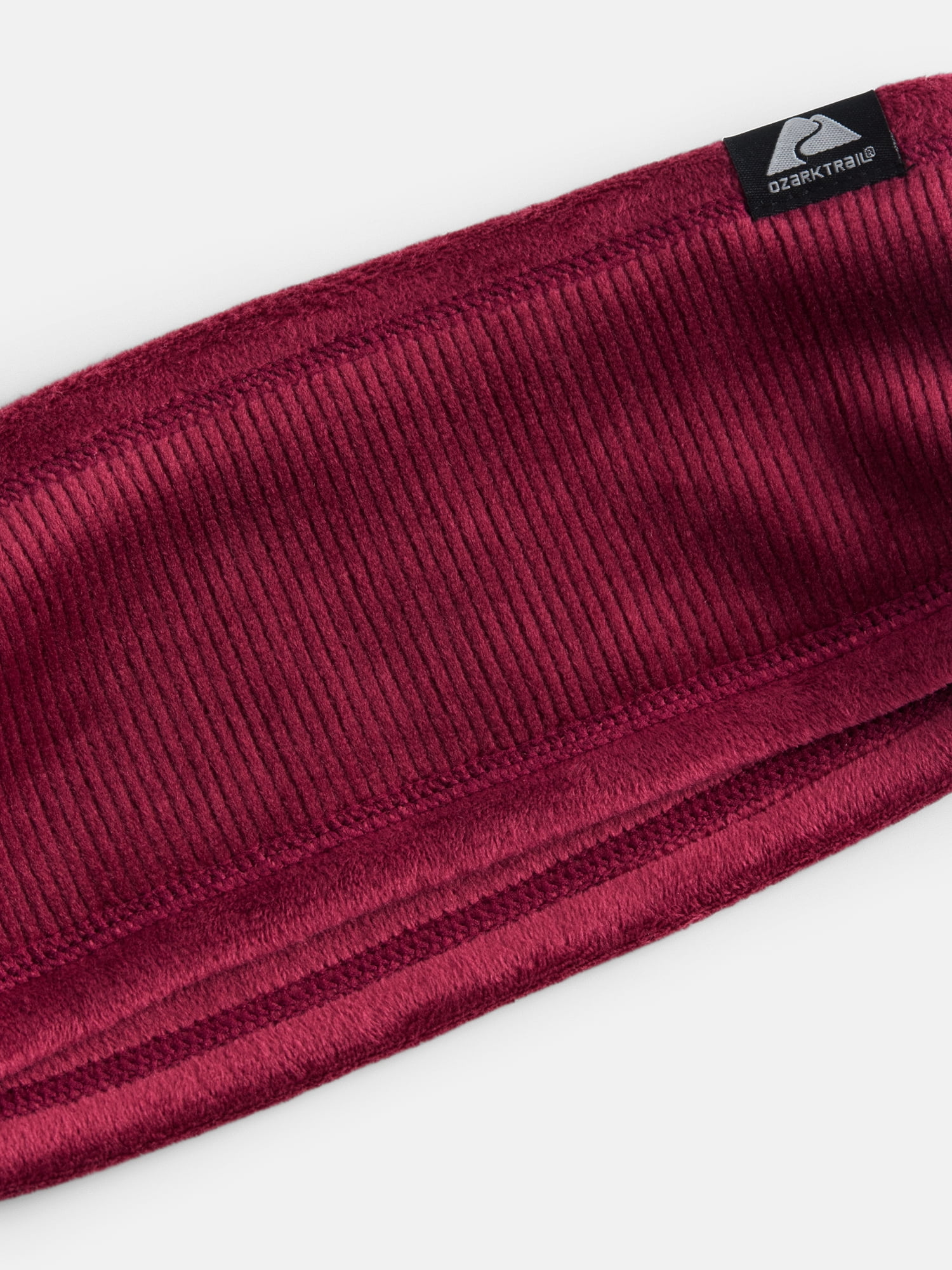 Ozark Trail Women's Reversible Corduroy Headband, Red Pomegranate