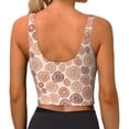 thumbnail image 3 of Vsdgher Mushrooms2 Print Women Sleeveless Athletic Tank Top Built-in Bra Camisole Sports Vest for Yoga Running Fitness Exercise with Removable Pads, 3 of 8