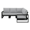 thumbnail image 2 of WestinTrends Montara 5-Piece Outdoor Patio Corner Sectional Sofa Conversation Set, Black/Light Gray, 2 of 15